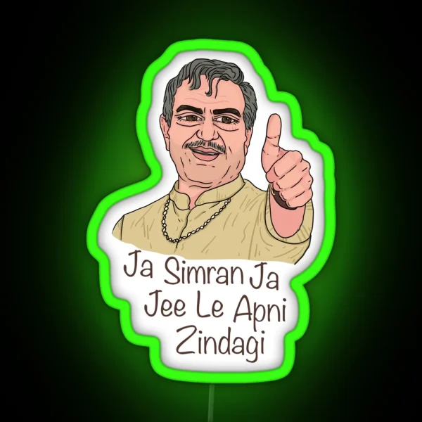 Ja Simran Ja Jee Le Apni Jindegi RGB Neon Sign