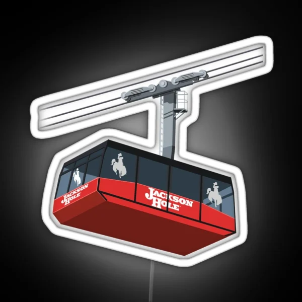 Jackson Hole Cable Car RGB Neon Sign