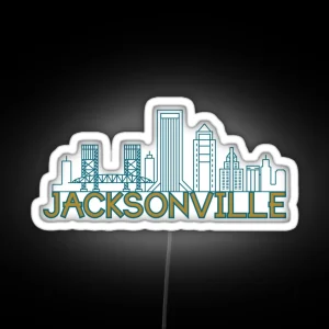 Jacksonville Florida Downtown RGB Neon Sign