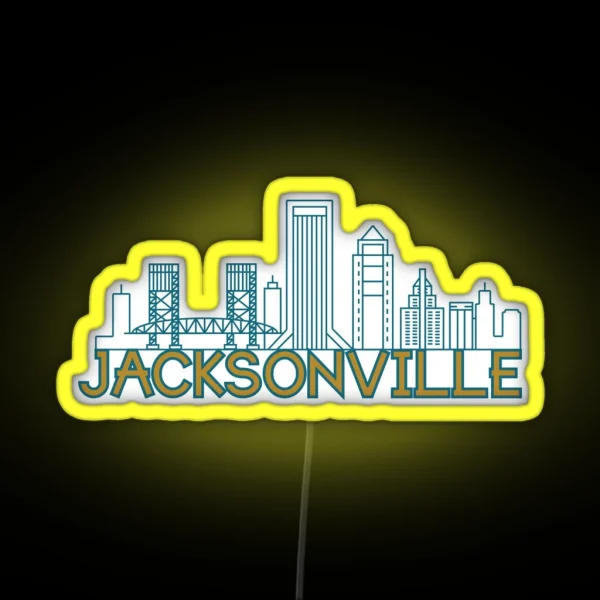 Jacksonville Florida Downtown RGB Neon Sign