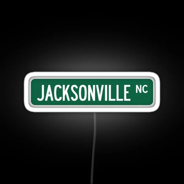Jacksonville NC Street Sign RGB Neon Sign
