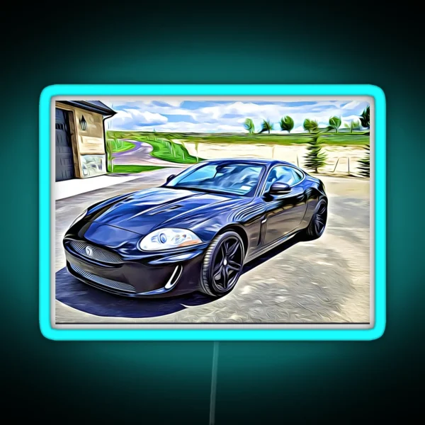 Jaguar Sports Car RGB Neon Sign