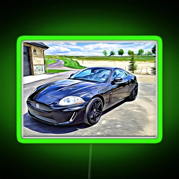 Jaguar Sports Car RGB Neon Sign