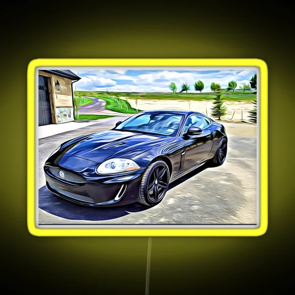 Jaguar Sports Car RGB Neon Sign