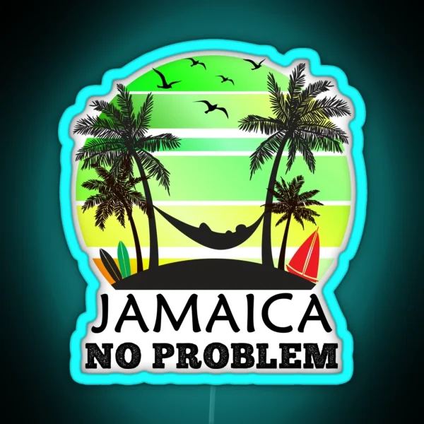 Jamaica No Problem RGB Neon Sign