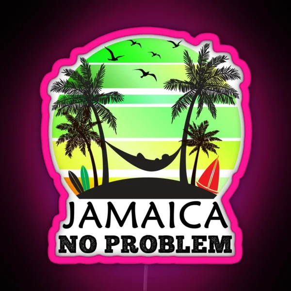 Jamaica No Problem RGB Neon Sign
