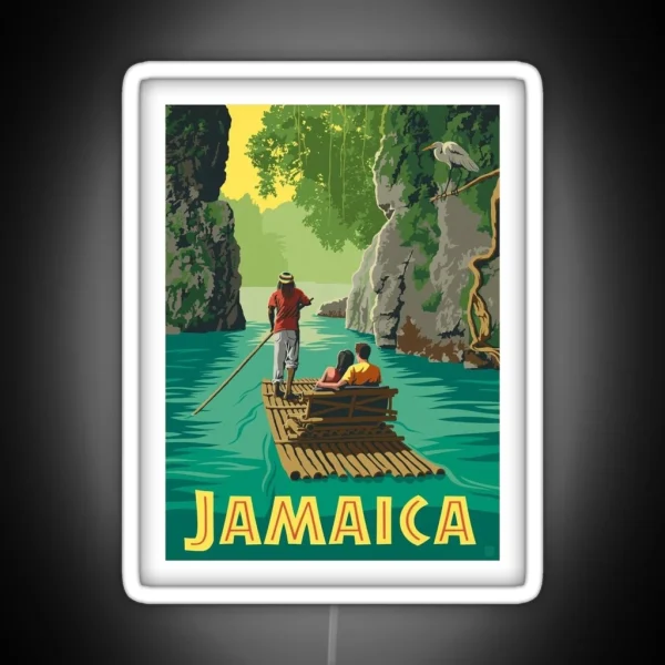 JAMAICA Vintage Caribbean Island Travel Advertising RGB Neon Sign