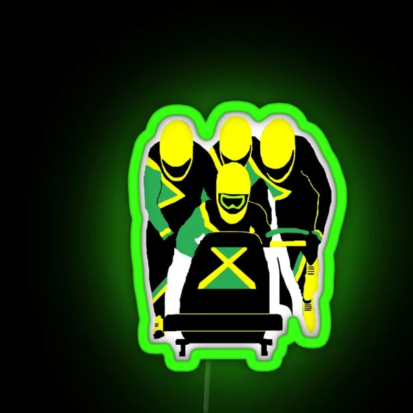 Jamaican Bobsled Team RGB Neon Sign