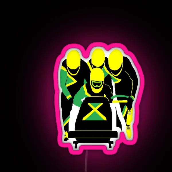 Jamaican Bobsled Team RGB Neon Sign