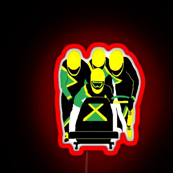 Jamaican Bobsled Team RGB Neon Sign