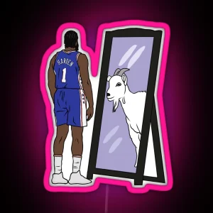 James Harden Mirror GOAT RGB Neon Sign