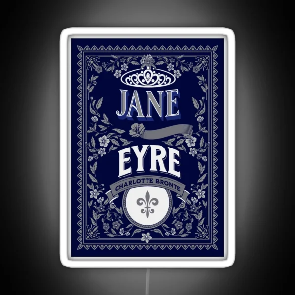 Jane Eyre Charlotte Bronte Book Cover Art RGB Neon Sign