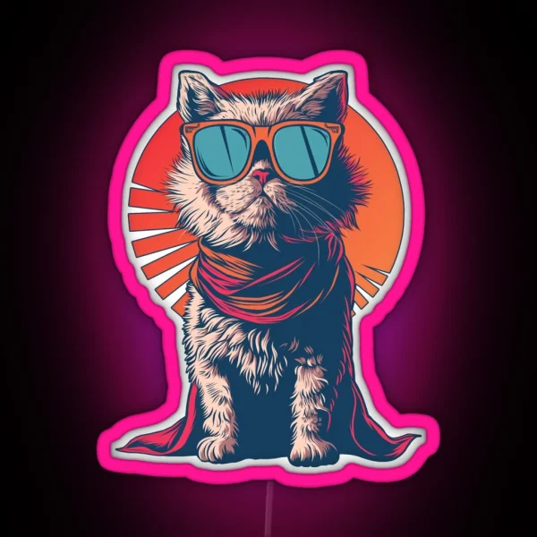 Japan Chill Cat RGB Neon Sign