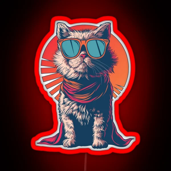 Japan Chill Cat RGB Neon Sign