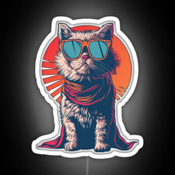 Japan Chill Cat RGB Neon Sign
