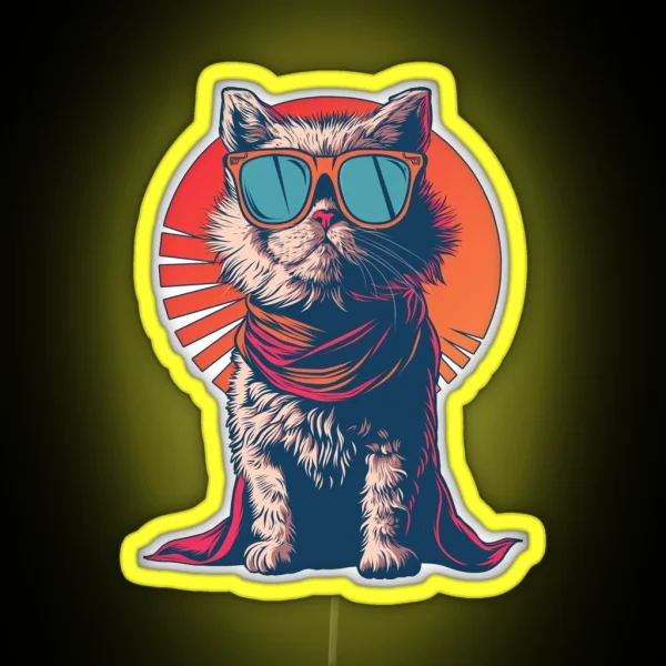 Japan Chill Cat RGB Neon Sign