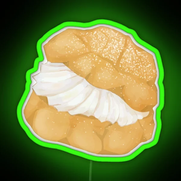 Japan Cream Puff Pastry RGB Neon Sign