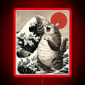 Japanese Catzilla Cat RGB Neon Sign