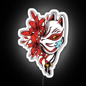 Japanese Fox Mask RGB Neon Sign