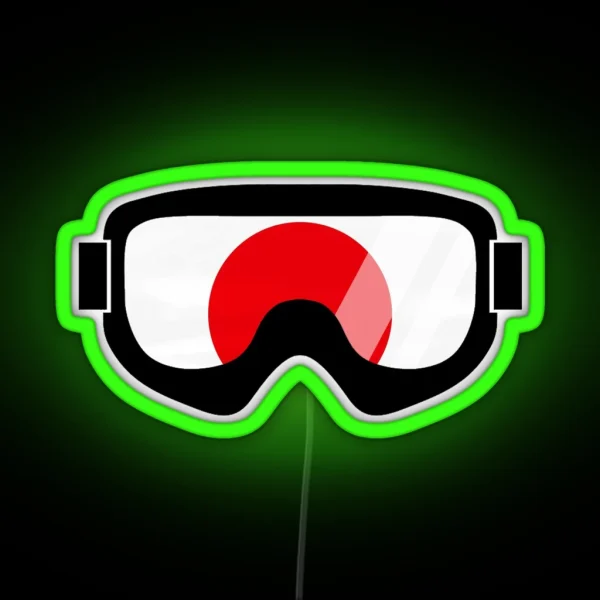 Japanese Goggles Goggle Art Design Dopeyart RGB Neon Sign