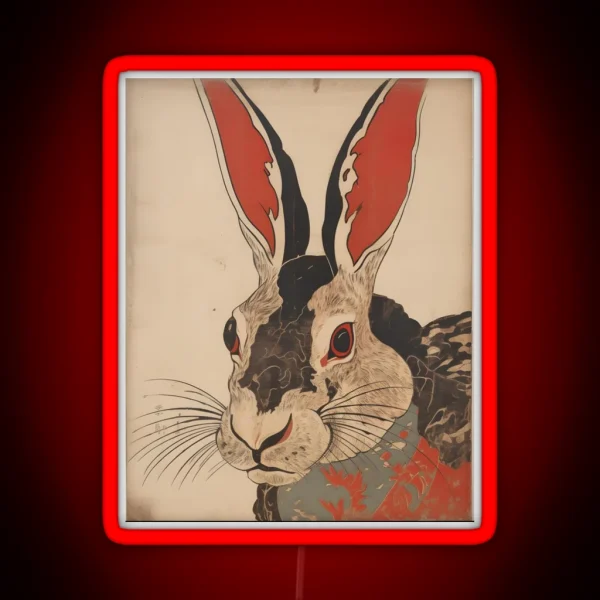 Japanese Rabbit RGB Neon Sign