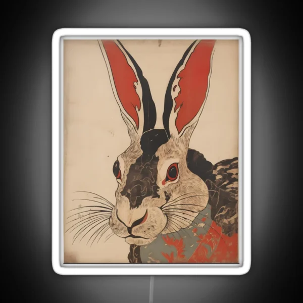 Japanese Rabbit RGB Neon Sign