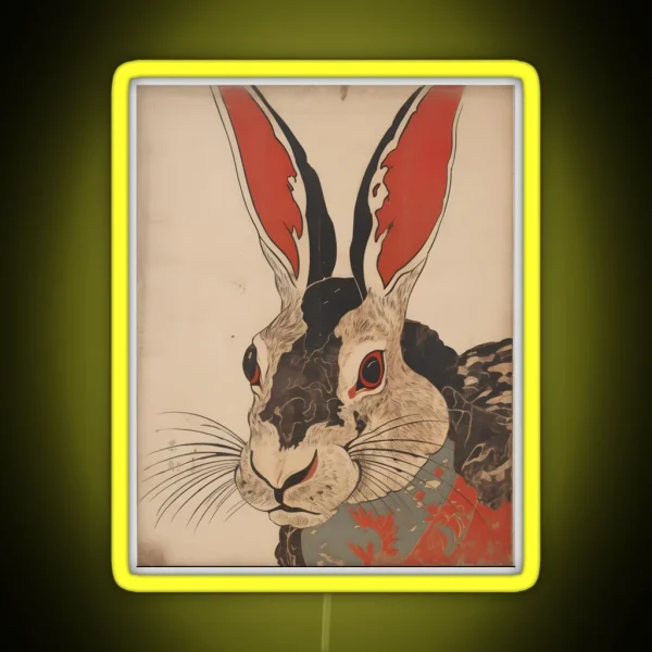 Japanese Rabbit RGB Neon Sign
