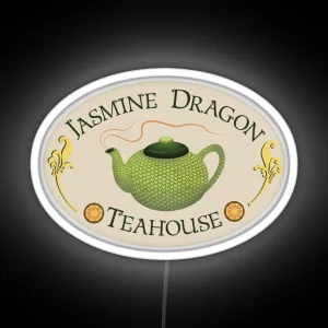 Jasmine Dragon Teahouse Original Artwork RGB Neon Sign