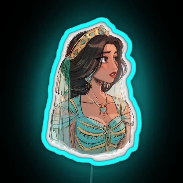 Jasmine Of Aladdin Princess RGB Neon Sign