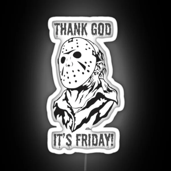 Jason Voorhees Thank God It S Friday RGB Neon Sign