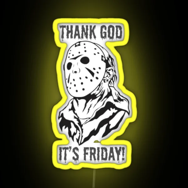 Jason Voorhees Thank God It S Friday RGB Neon Sign