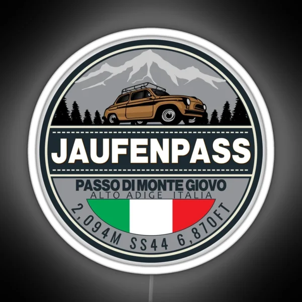 Jaufenpass Italy Car RGB Neon Sign