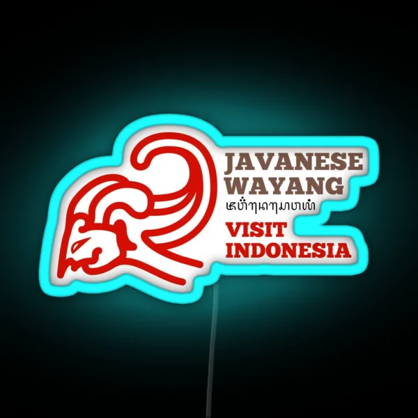 Javanese Wayang Visit Indonesia RGB Neon Sign