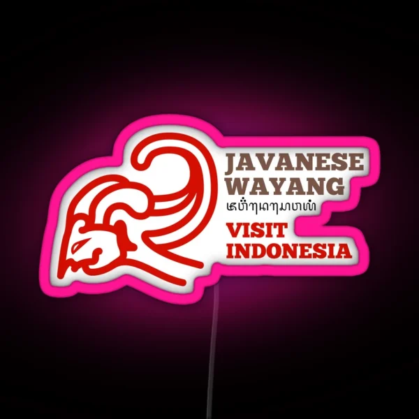 Javanese Wayang Visit Indonesia RGB Neon Sign