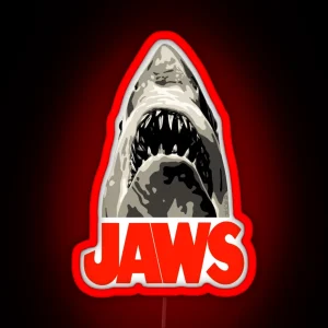 JAWS Great White Shark RGB Neon Sign