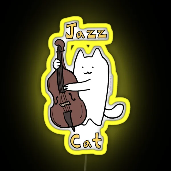 Jazz Cat RGB Neon Sign