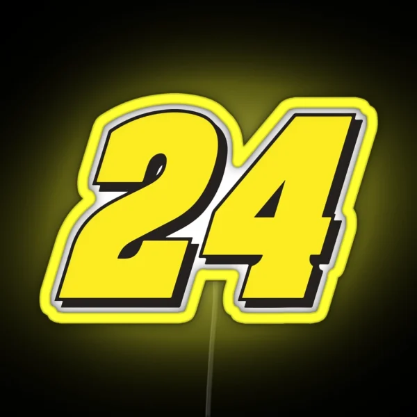 Jeff Gordon 24 RGB Neon Sign