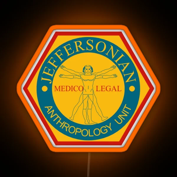 Jeffersonian Logo Bones TV Show RGB Neon Sign