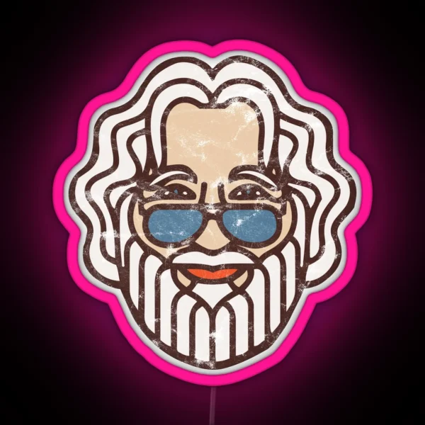 Jerry Garcia RGB Neon Sign