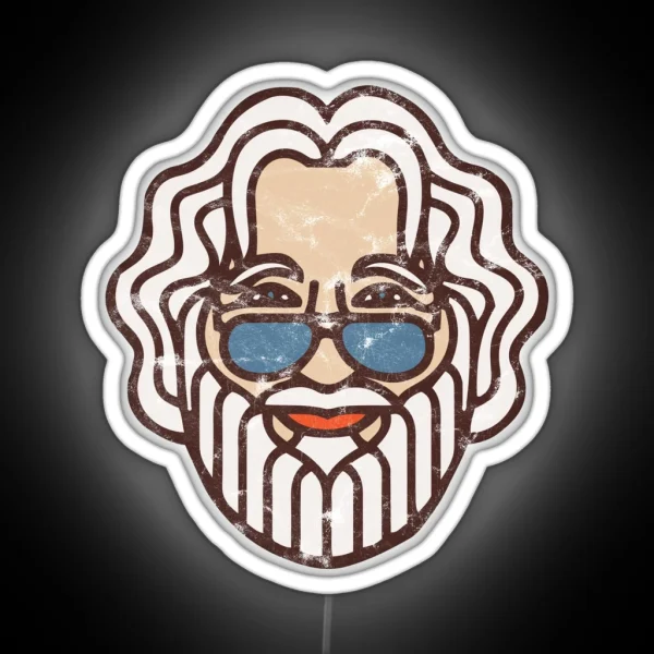 Jerry Garcia RGB Neon Sign