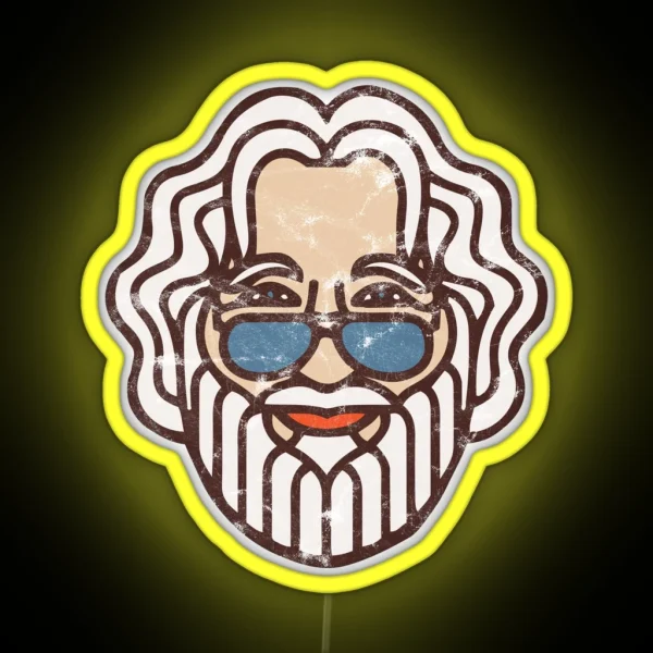 Jerry Garcia RGB Neon Sign