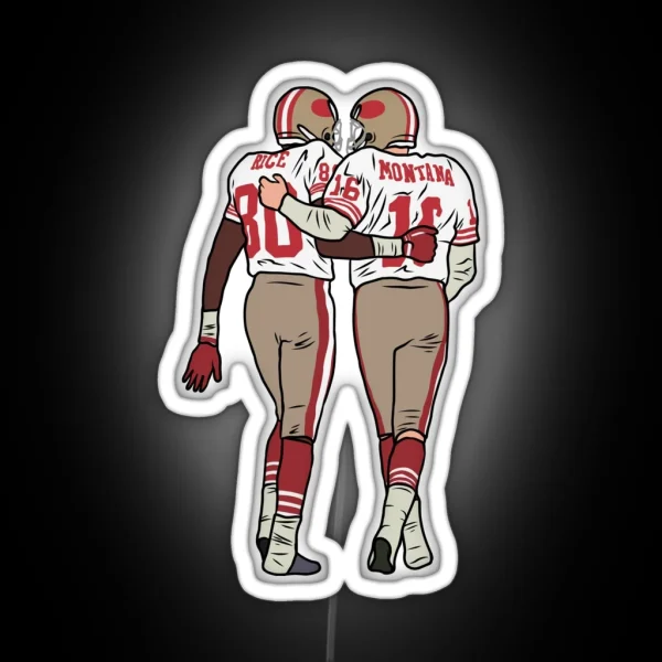 Jerry Rice And Joe Montana RGB Neon Sign