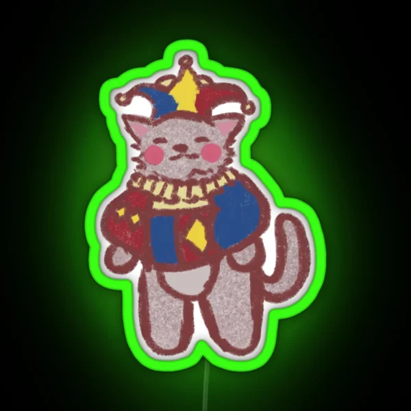 Jester Cat RGB Neon Sign