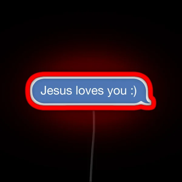 Jesus Loves You RGB Neon Sign