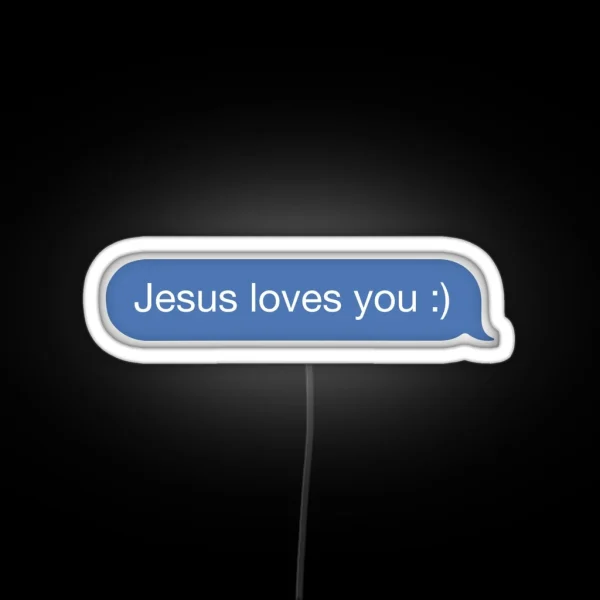 Jesus Loves You RGB Neon Sign