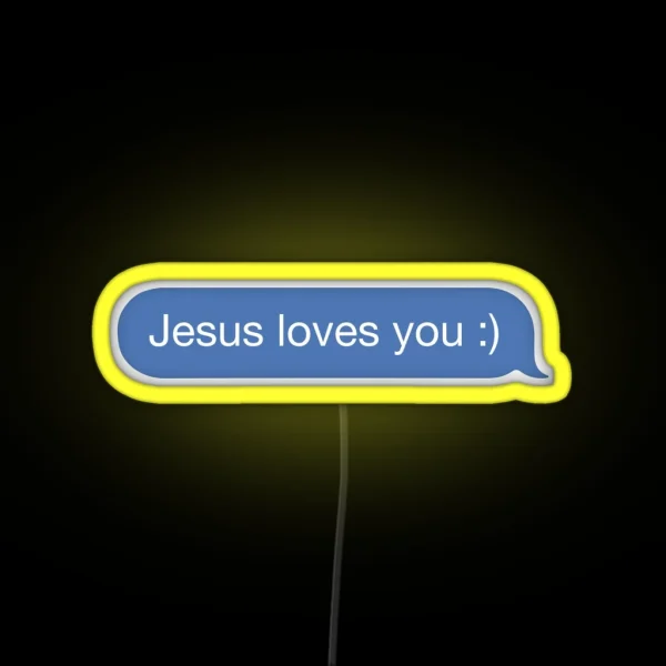 Jesus Loves You RGB Neon Sign