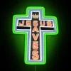 Jesus Saves RGB Neon Sign - Image 4