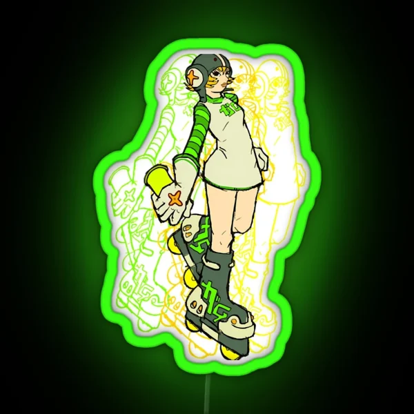 Jet Set Pedia Jet Set Radio RGB Neon Sign