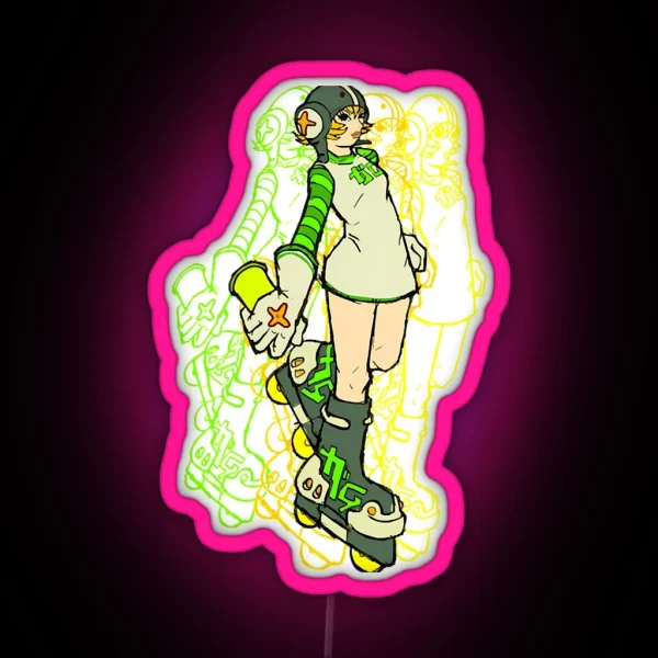 Jet Set Pedia Jet Set Radio RGB Neon Sign