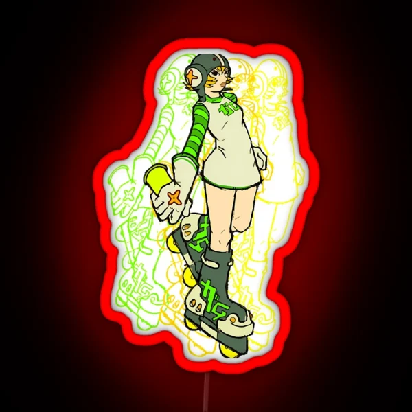 Jet Set Pedia Jet Set Radio RGB Neon Sign